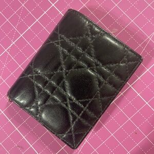 Lady Dior Christian Dior black quilted wallet